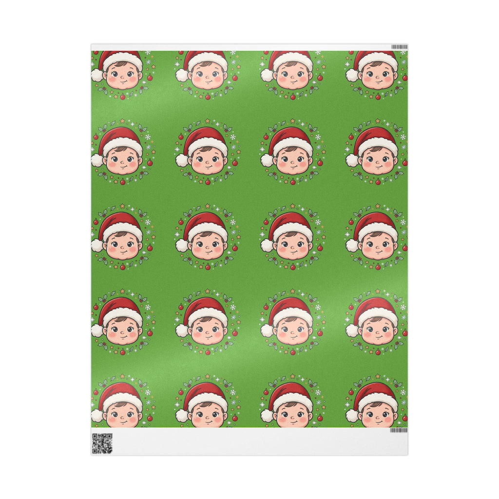 Christmas Stocking Pattern Wrapping Paper – Festive Green Holiday Gift Wrap