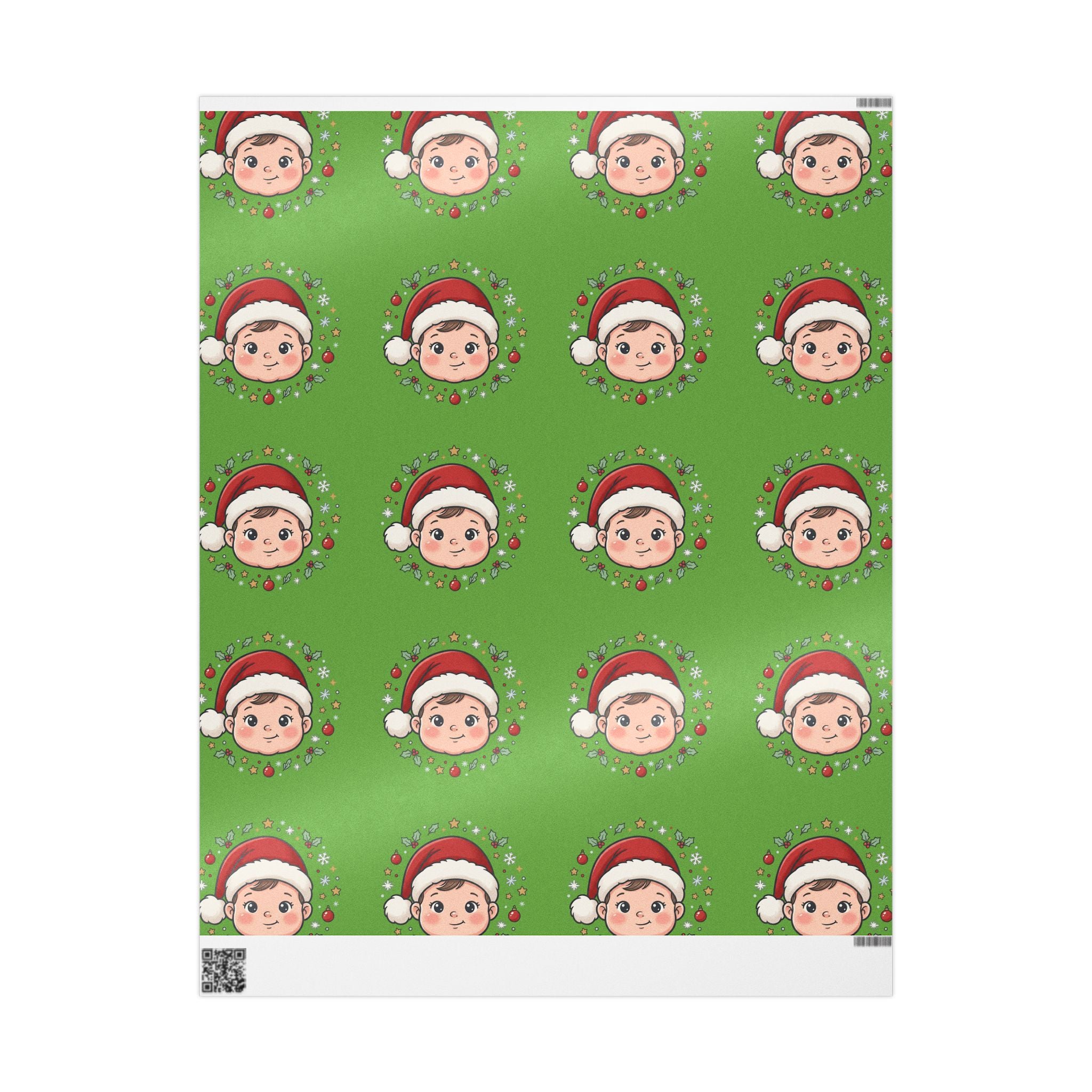 Christmas Stocking Pattern Wrapping Paper – Festive Green Holiday Gift Wrap