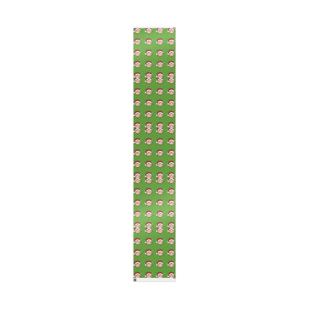 Christmas Stocking Pattern Wrapping Paper – Festive Green Holiday Gift Wrap