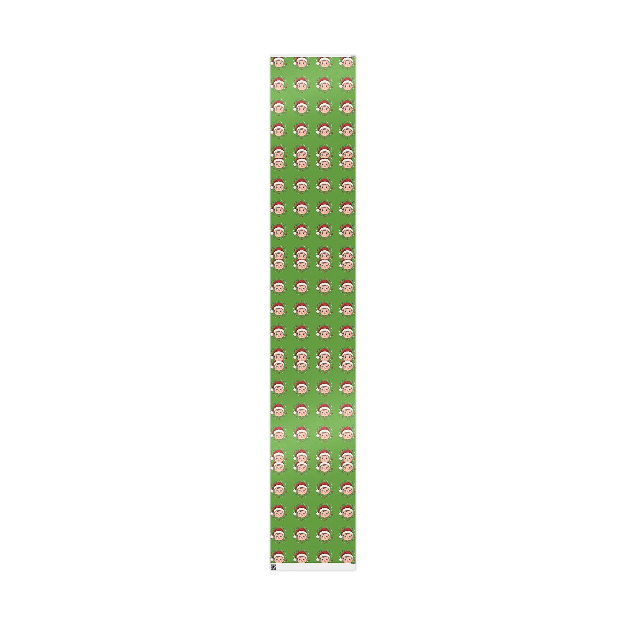 Christmas Stocking Pattern Wrapping Paper – Festive Green Holiday Gift Wrap