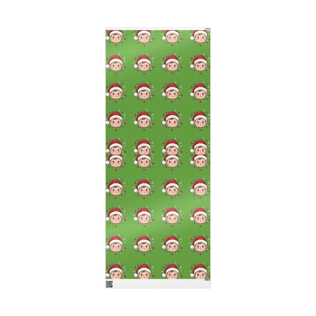Christmas Stocking Pattern Wrapping Paper – Festive Green Holiday Gift Wrap