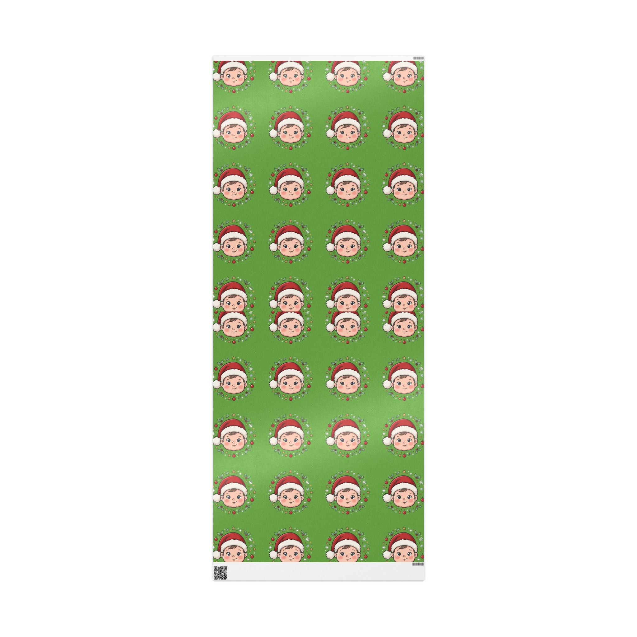 Christmas Stocking Pattern Wrapping Paper – Festive Green Holiday Gift Wrap