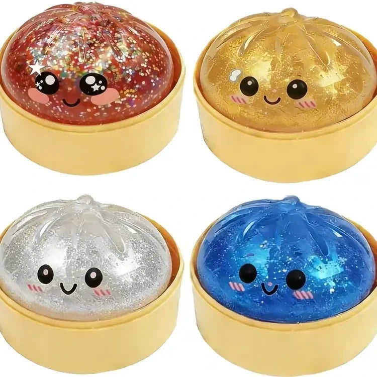 Dumpling Squishy Fidget Keychain