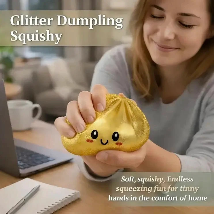 Dumpling Squishy Fidget Keychain
