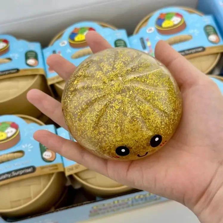 Dumpling Squishy Fidget Keychain