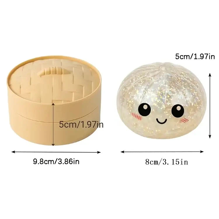 Dumpling Squishy Fidget Keychain
