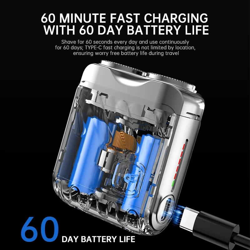 Portable Dual Head Electric Shaver