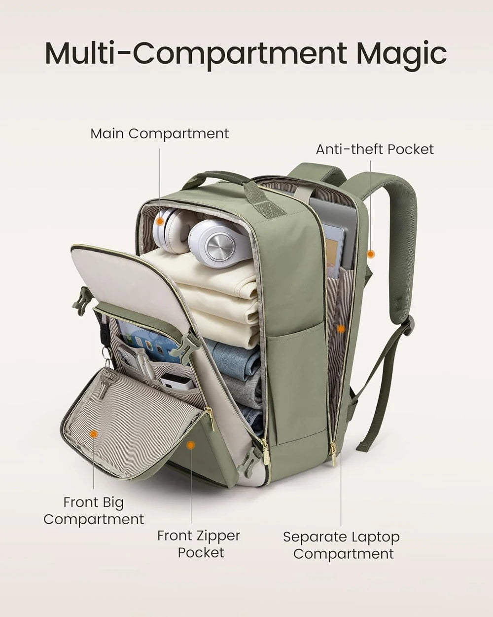 Lovevook Carry-On Travel Backpack