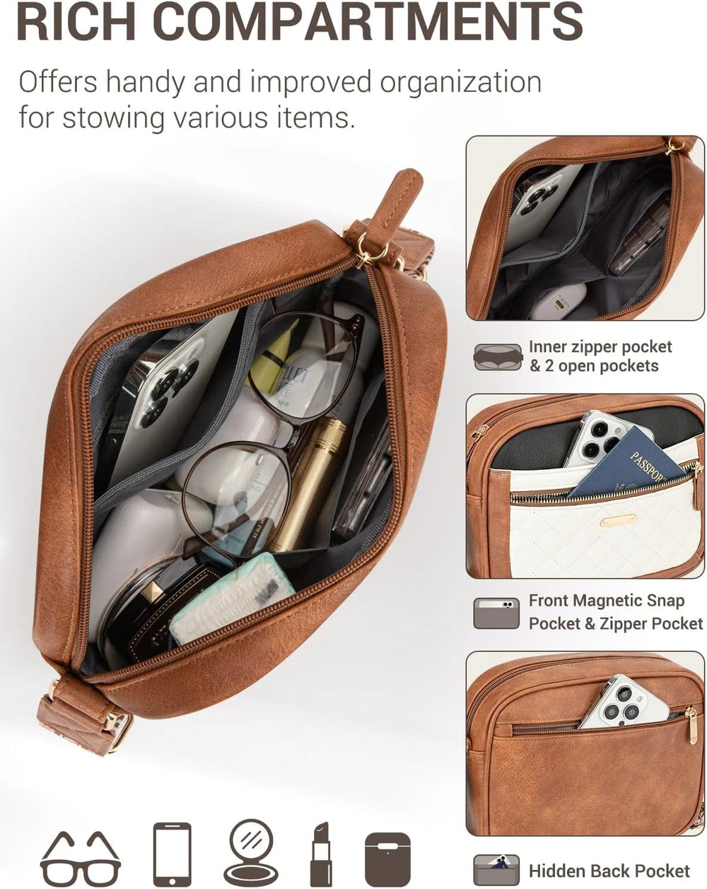Capolo Vegan Leather Crossbody Bag
