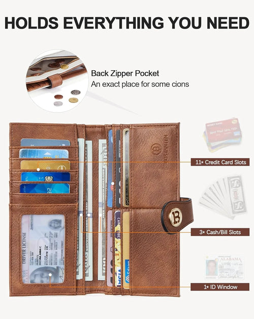 Bostanten Slim RFID Leather Wallet