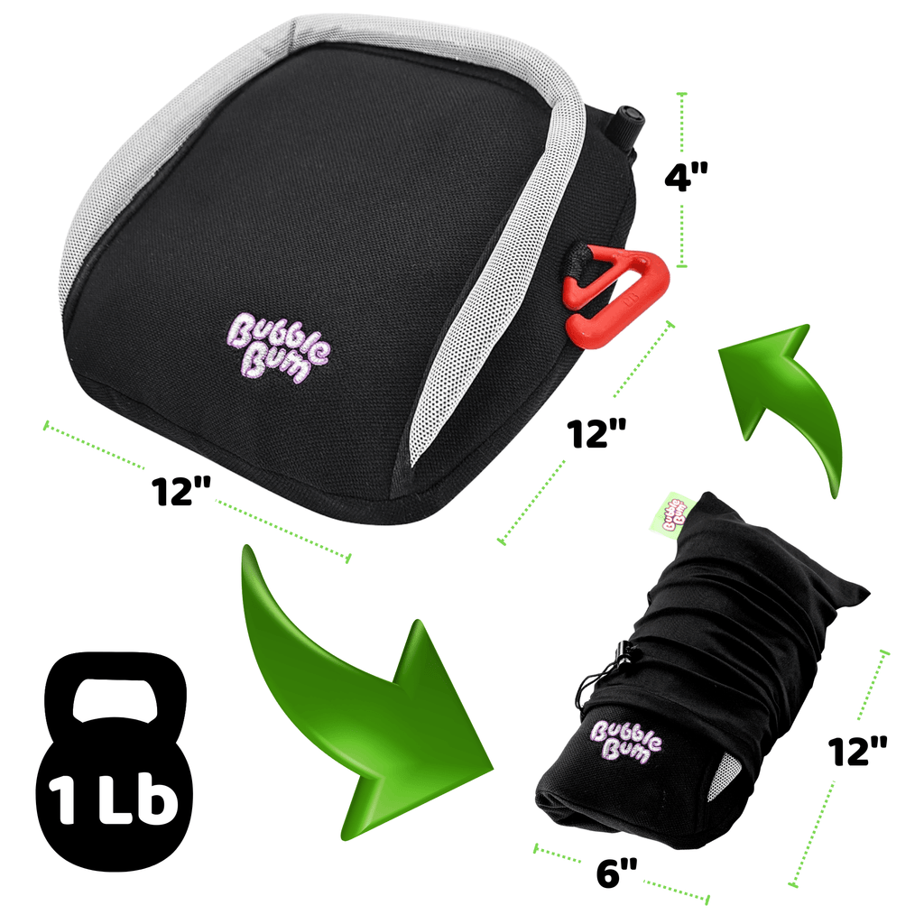 BubbleBum Inflatable Travel Booster Seat for Kids (Ages 4–11) Portable Car Booster for Taxis, Rentals & Travel ✔️