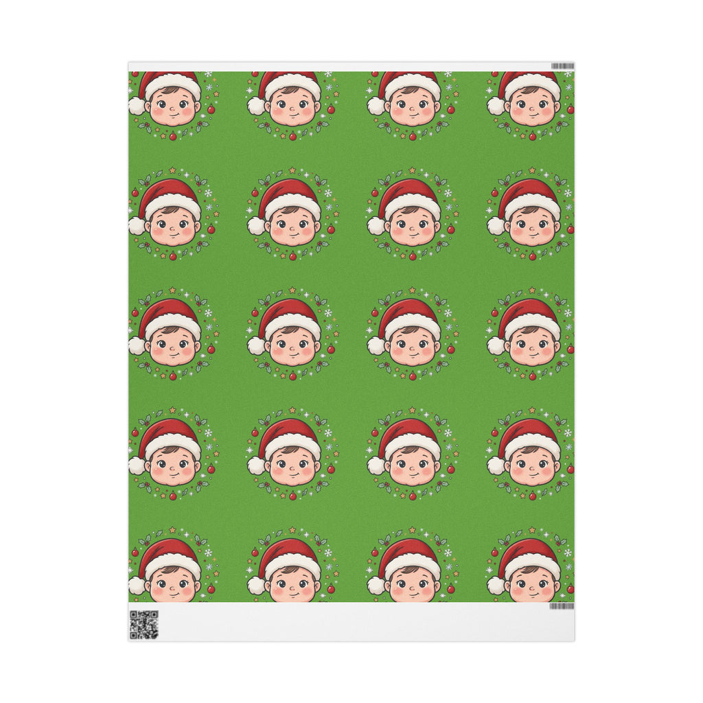 Christmas Stocking Pattern Wrapping Paper – Festive Green Holiday Gift Wrap