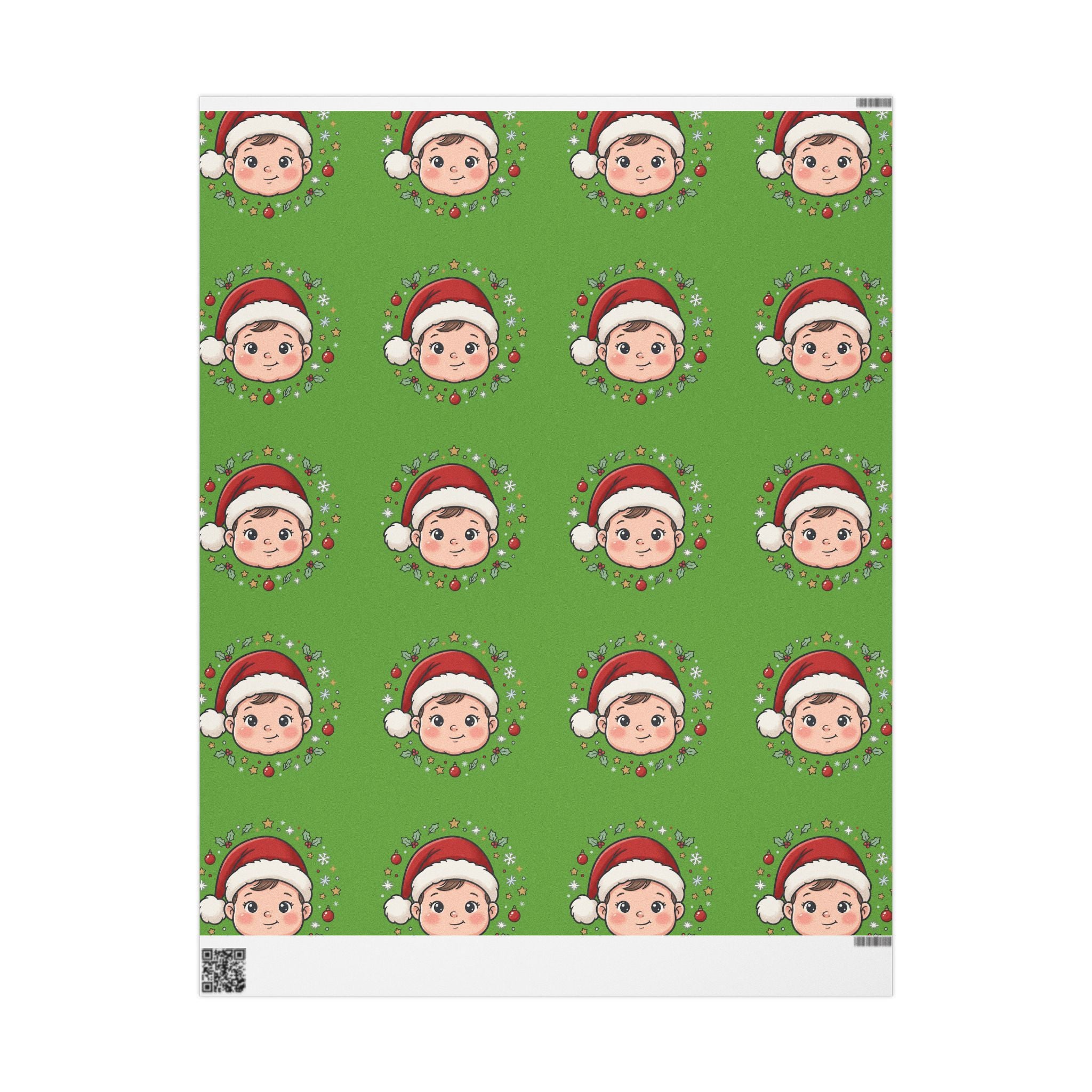 Christmas Stocking Pattern Wrapping Paper – Festive Green Holiday Gift Wrap