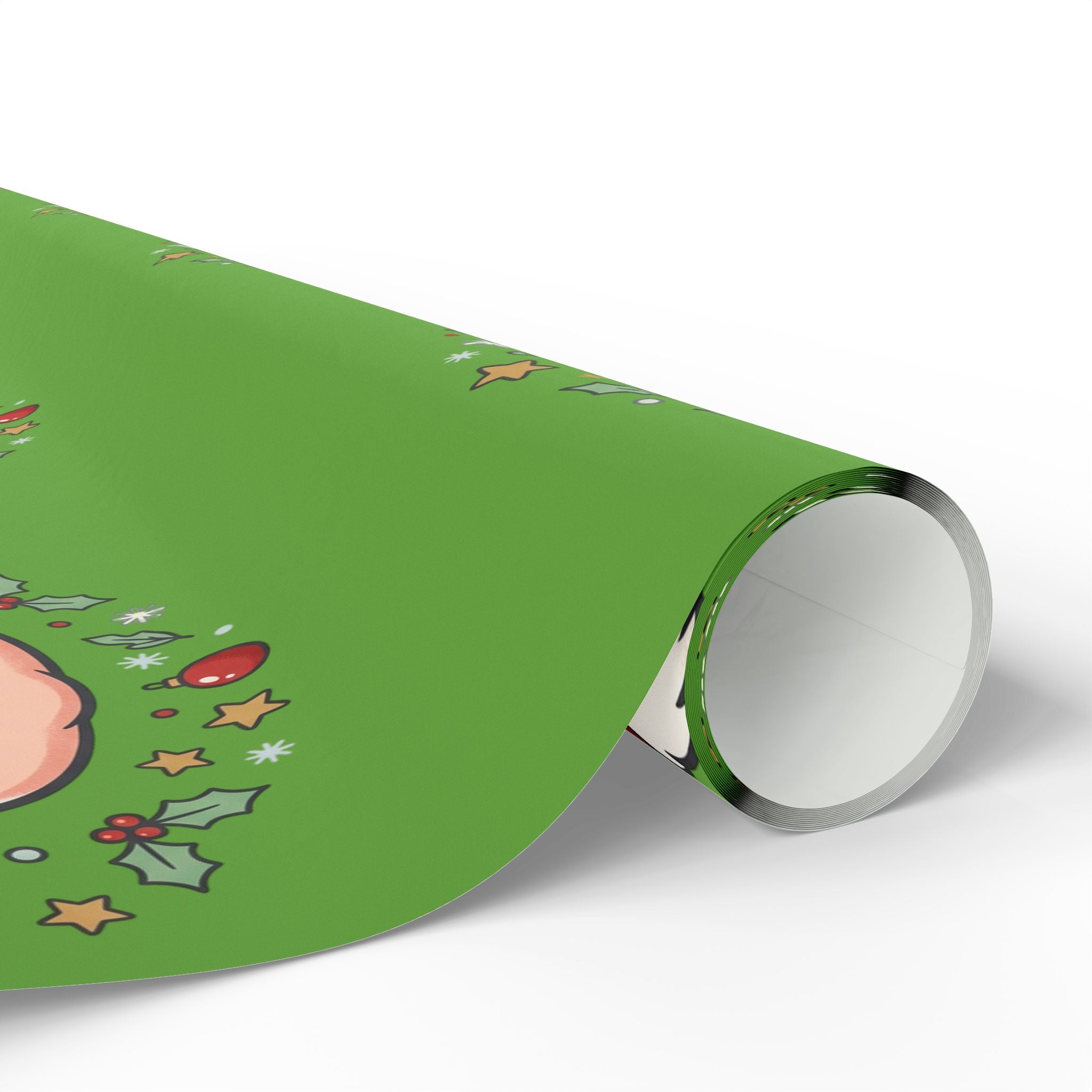 Christmas Stocking Pattern Wrapping Paper – Festive Green Holiday Gift Wrap